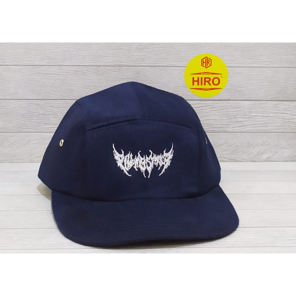 [COD]Topi Distro Pria/Topi Snapback Bordir Lima Panel New Model/Topi Distro Terlaris