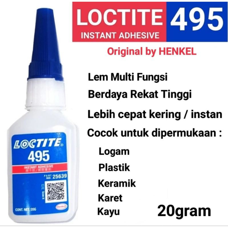 Loctite 495 Instant Adhesive Original HENKEL 20gr