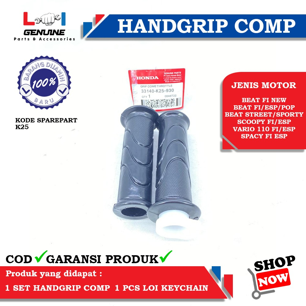 -LOI- HANDGRIP SET BEAT FI, BEAT POP, BEAT STREET, SCOOPY ESP, VARIO 110 FI ESP K25