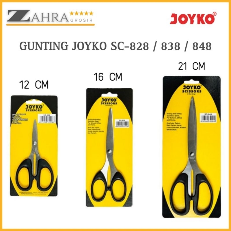 

Gunting Scissors Joyko Original SC-828 / SC-838 / SC-848 (Kecil/Sedang/Besar)