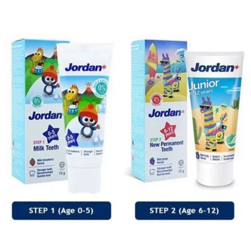 JORDAN BABY TOOTHPASTE PASTA GIGI ANAK STEP 1 DAN STEP 2 AMAN UNTUK BAYI MURAH BANJARMASIN KALIMANTAN KALSEL | RUMIFY