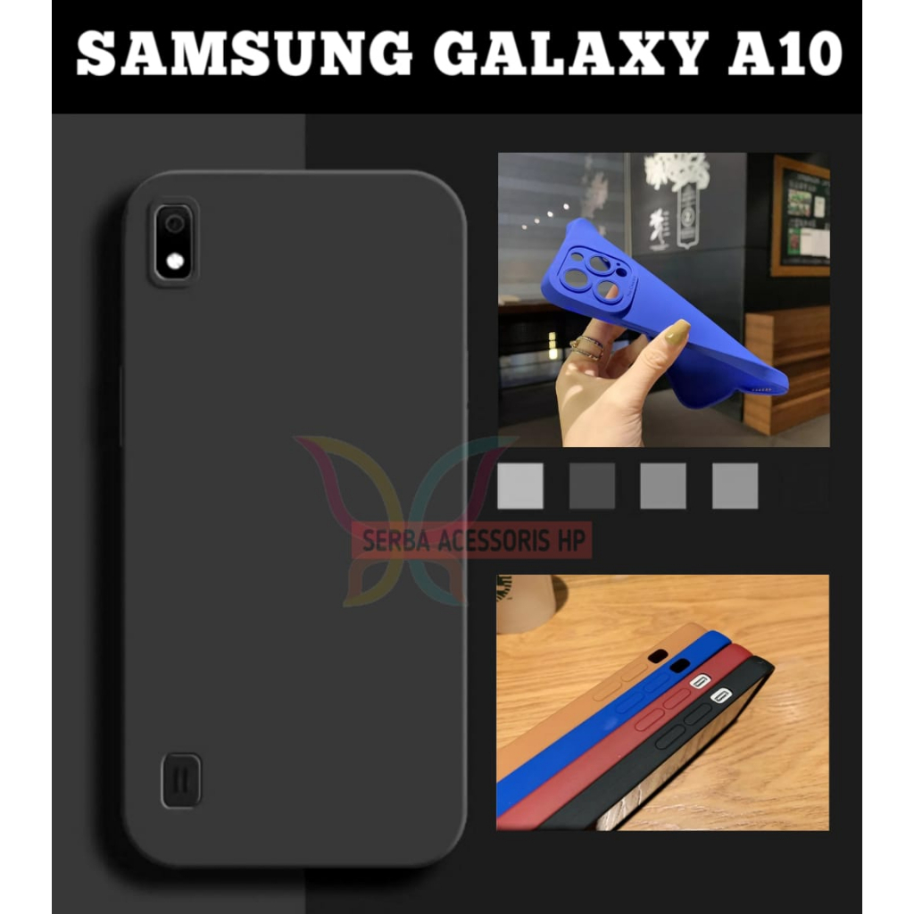 Case Silicone Macaron Tipe SAMSUNG GALAXY A10 Softcase Polos Lembut Pelindung Camera