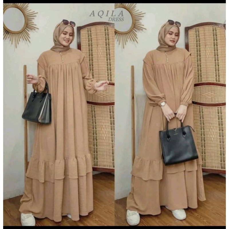 PAKET 2PCS GAMIS KALA DRESS GAMIS BAHAN CRINGKLE AIRFLOW