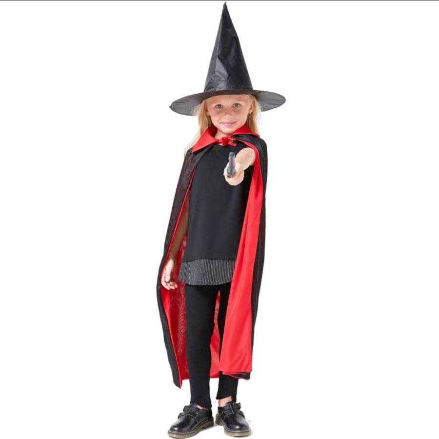 Witch Magician Costume 3in1 Set Kostum penyihir Pesulap Halloween