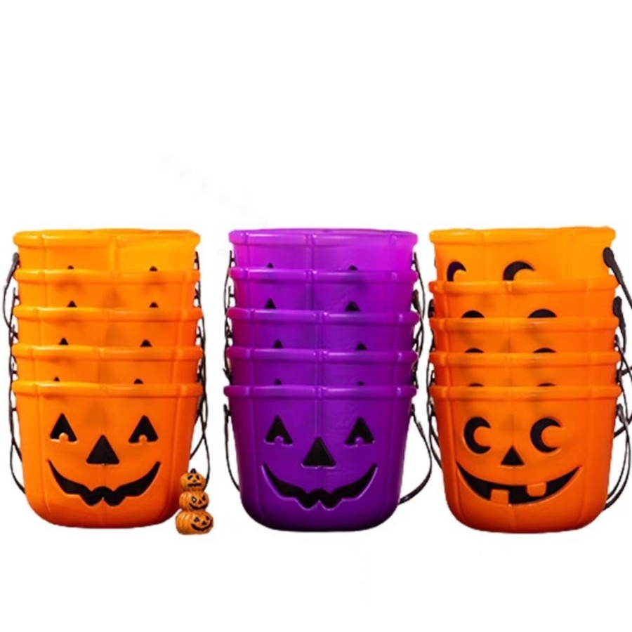 Pumpkin Candy Bucket Stackable Keranjang Permen Halloween Trick Treat