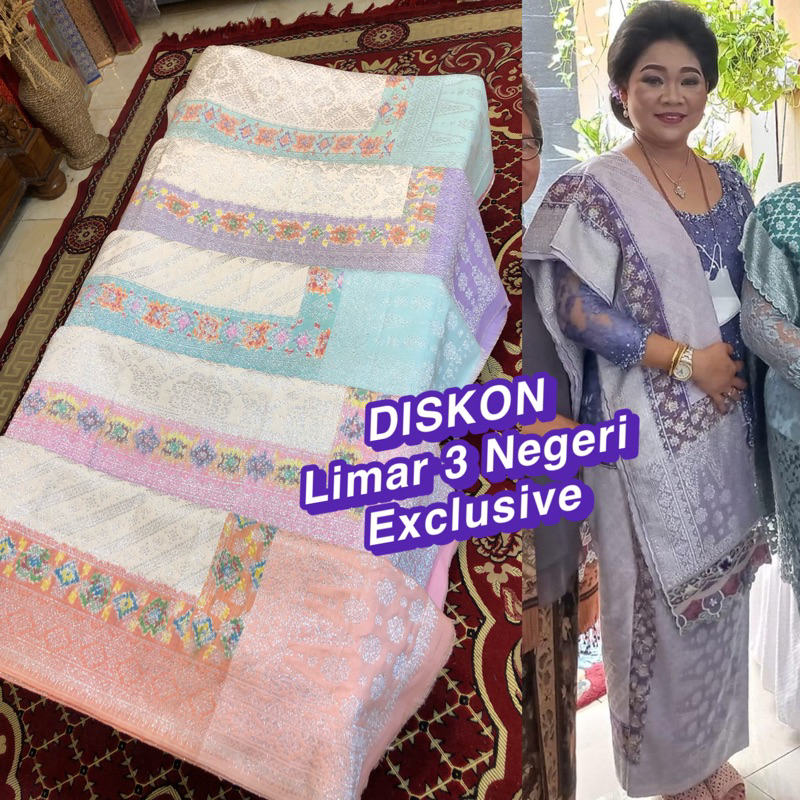 Songket Lepus Limar 3 Negeri Exclusive  / songket tenun asli palembang / songket pengantin
