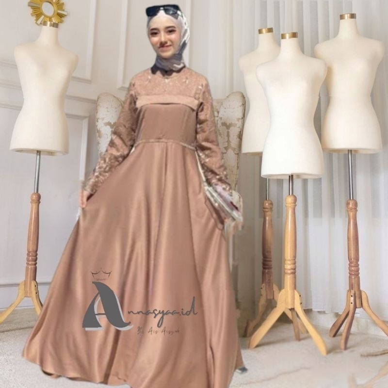 Annasyaa.id Dress Amira Dress Couple Ibu Anak Dress Wisuda Dress Lebaran Dress kondangan Dress Pesta