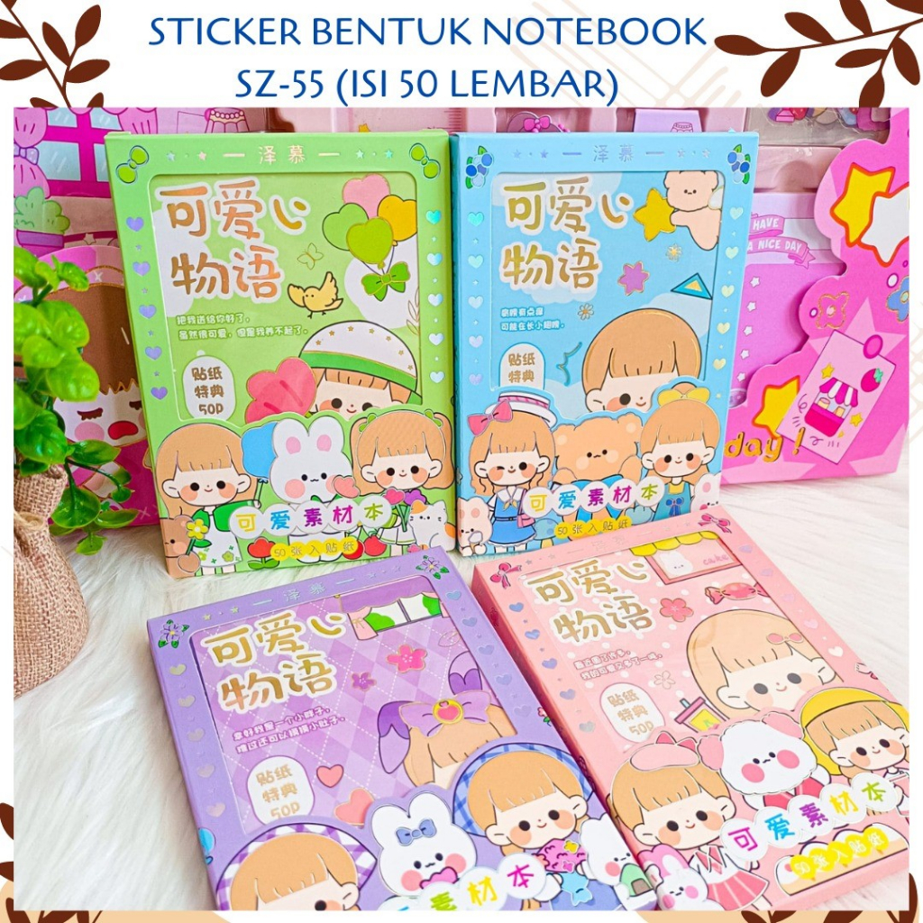 

Sticker Bentuk Notebook Kode SZ-55 (Isi 50lembar) Daily Manual Cut