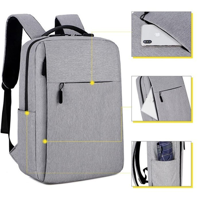 Tas Ransel Pria Backpack Kapasitas Besar slim mpde hm 06