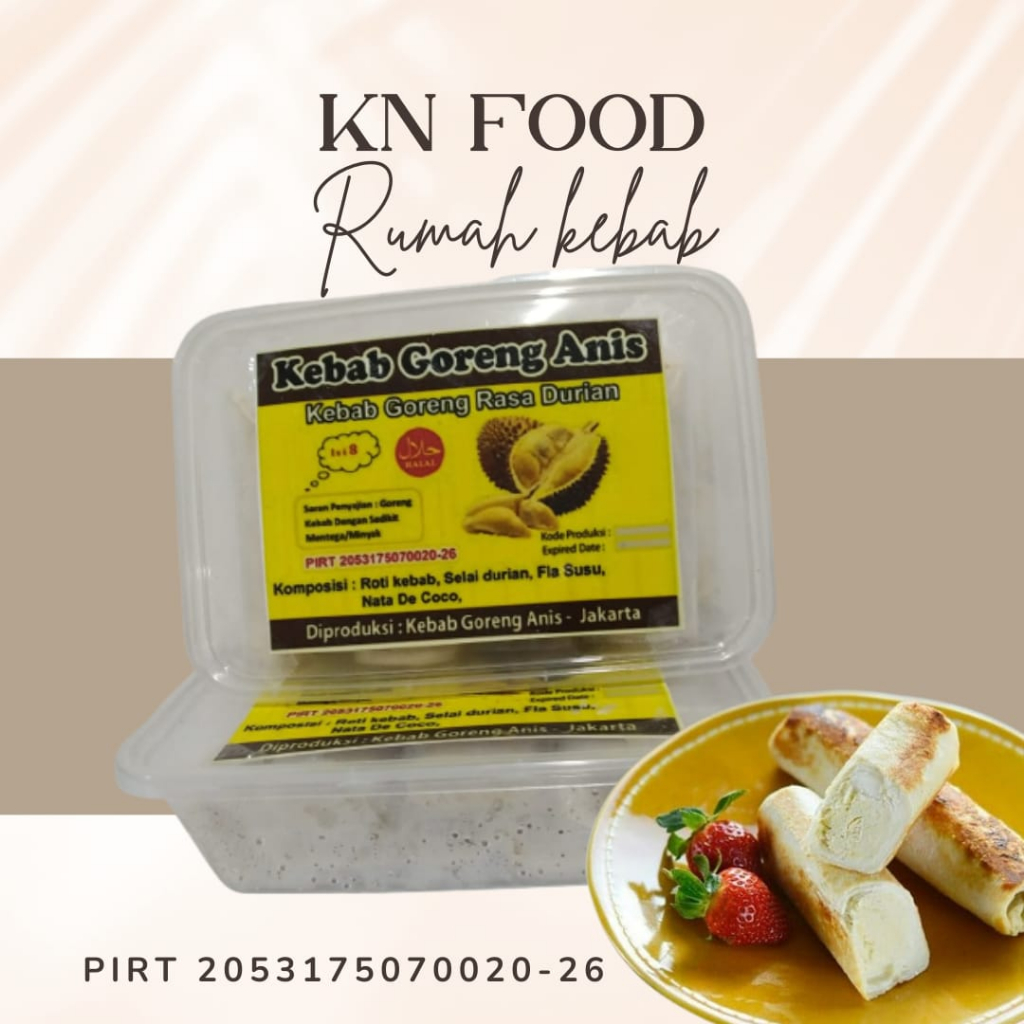 

Terlaris Kebab Durian Kebab Frozen Mini 1 Box isi 8 Pcs.