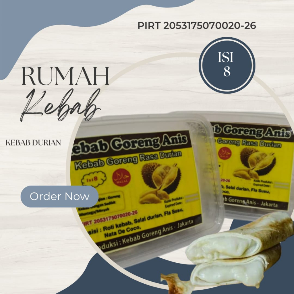 

Best SellerKebab Durian Kebab Frozen Mini isi 8 By Rumah Kebab