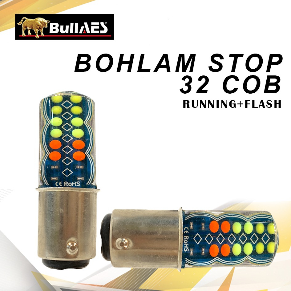 Bohlam Stop 1157 RGB Running 32 COB Flash