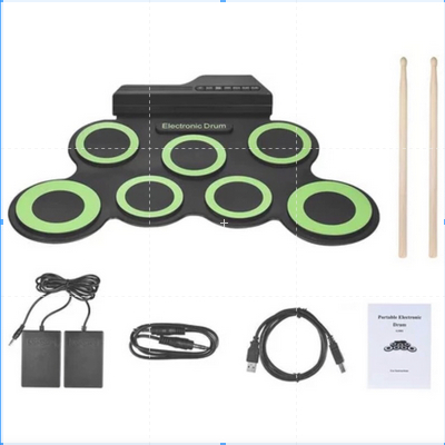 Drum Elektrik 3002 Dram Electronic Digital Drum Kit 7 Pads USB Power Black