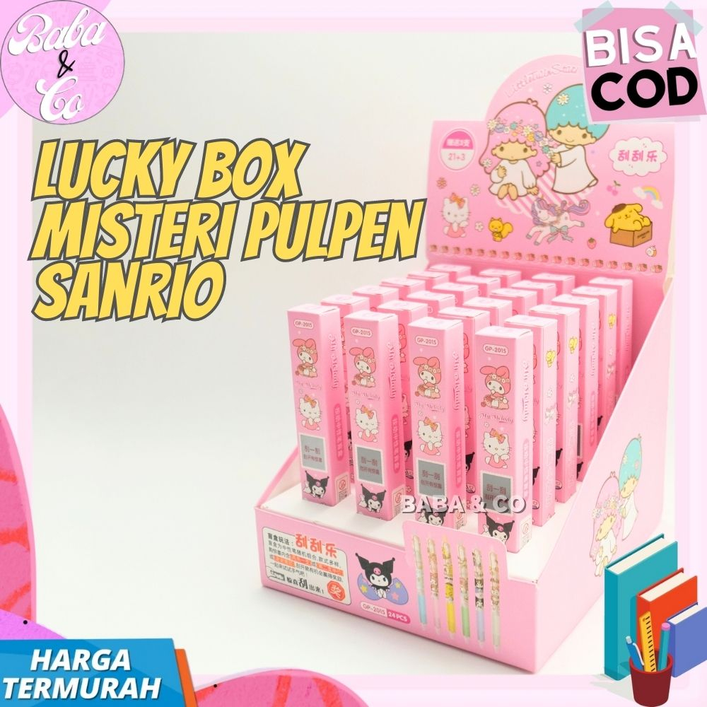 

PULPEN SANRIO PEN LUCKY BOX BLIND BOX MISTERI SANRIO LUCU UNIK COD PEN LUCKY BOX SANRIO COD