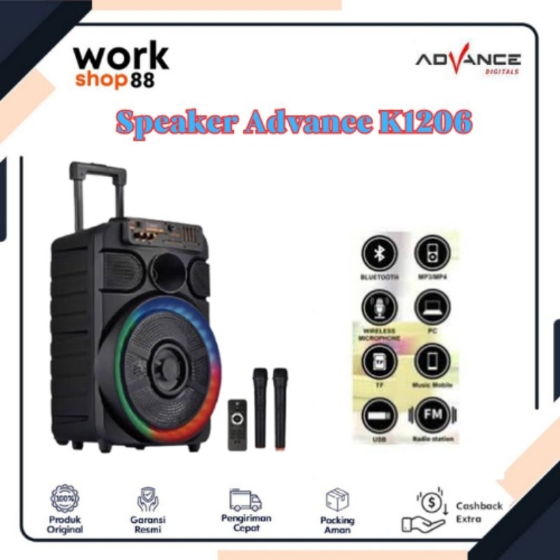 SPEAKER ADVANCE K1206 SPEAKER PORTABLE ADVANCE K-1206.