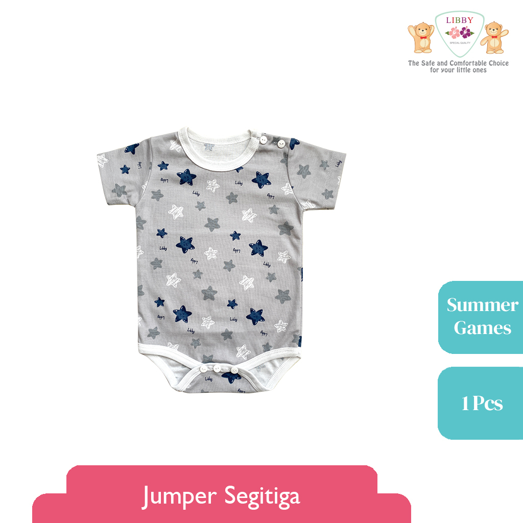 [Size Newborn NB] Libby Summer Games Jumper Pendek Segitiga