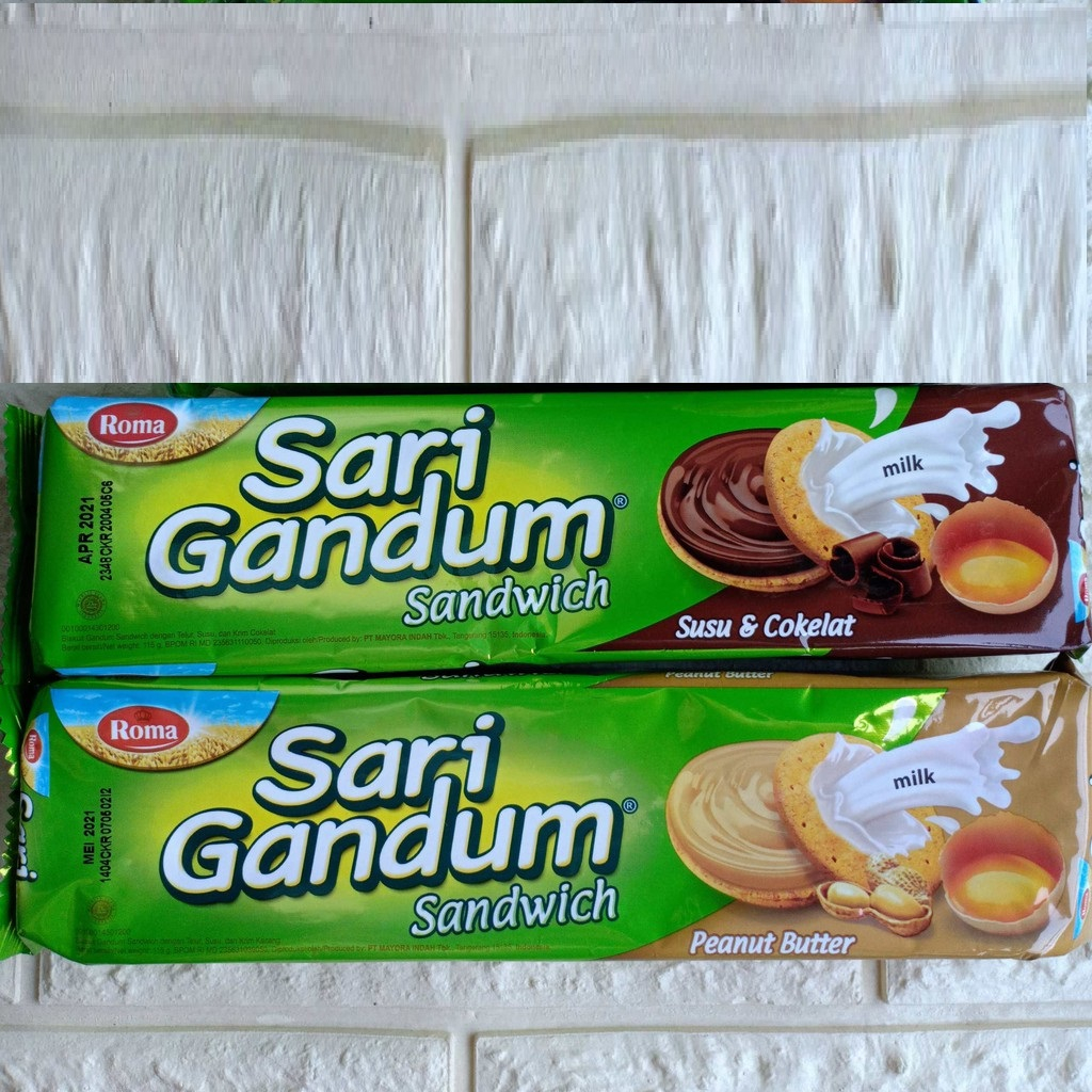 

Roma Sari Gandum Sandwich 108gr - Biscuit Gandum