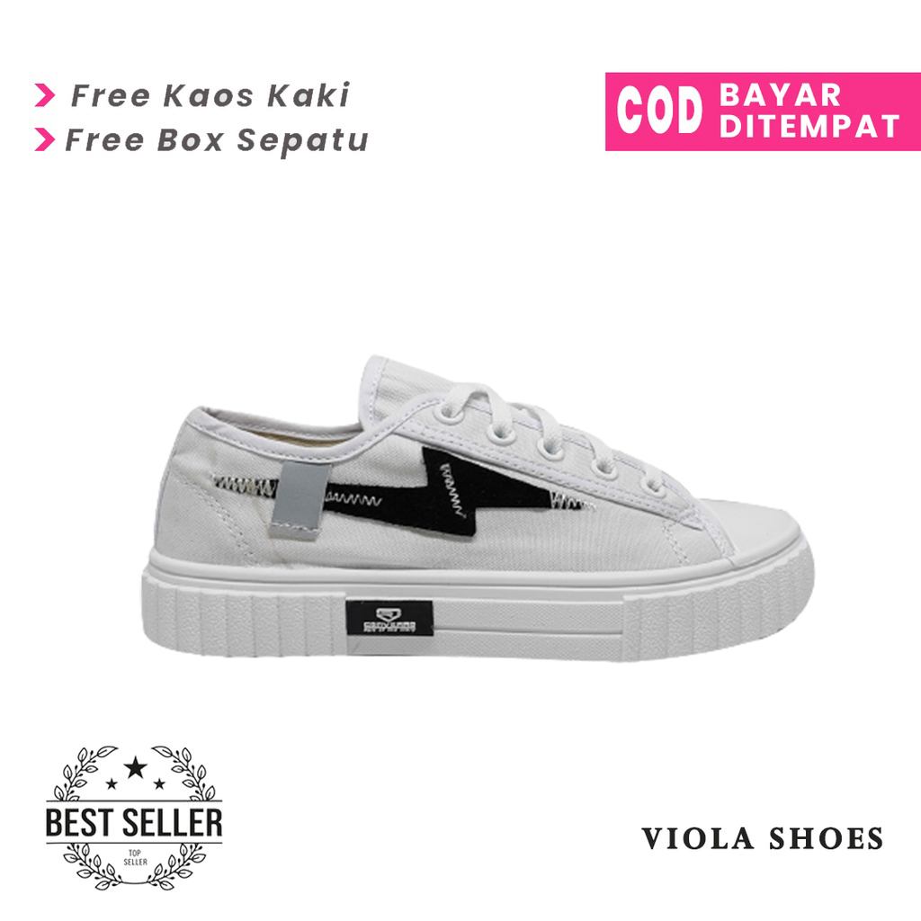 Sepatu Import Sepatu Sneakers Wanita Casual Wear ala Import Shoes Sneakers Keren Converro Flash Sepatu Kekinian Free Kaos Kaki