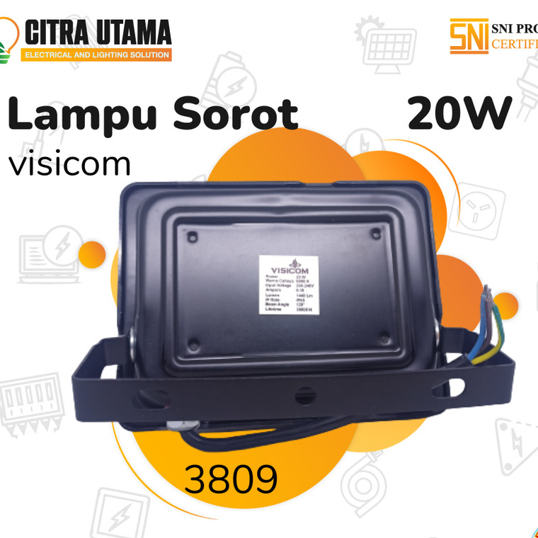 LAMPU SOROT LED VISICOM SMART 20 WATT K3809