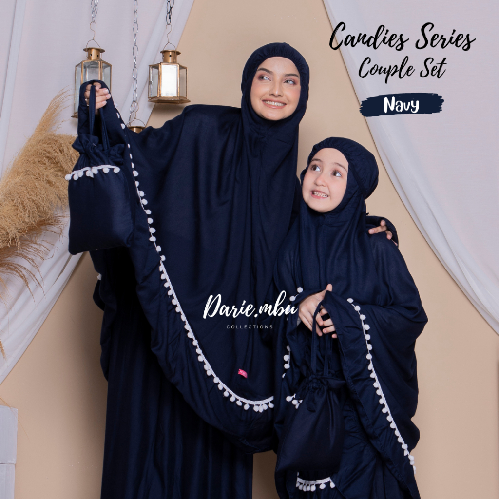 Mukena Couple Ibu dan Anak Rayon Premium Candies Series