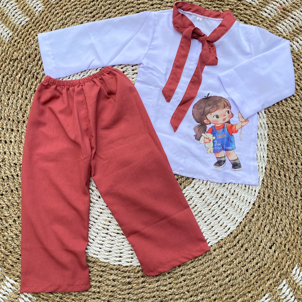Setelan anak perempuan oneset anak perempuan 2-3 tahun oneset crinkcle kekinian ASYAM BABY
