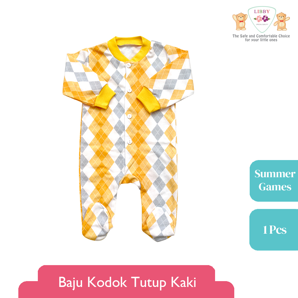 [Size Newborn NB] Libby Jumper Panjang Oblong Tutup Kaki