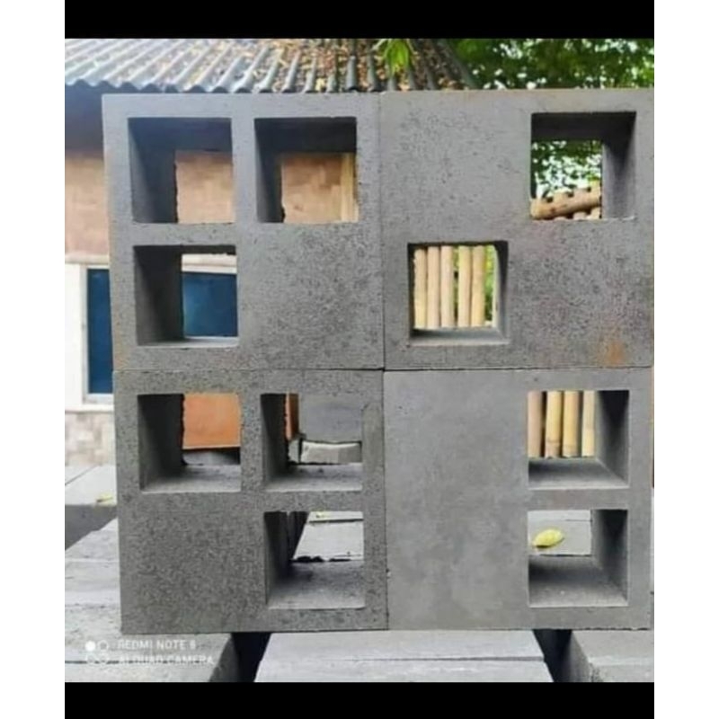 roster beton minimalis/sekat dinding/ motif dadu