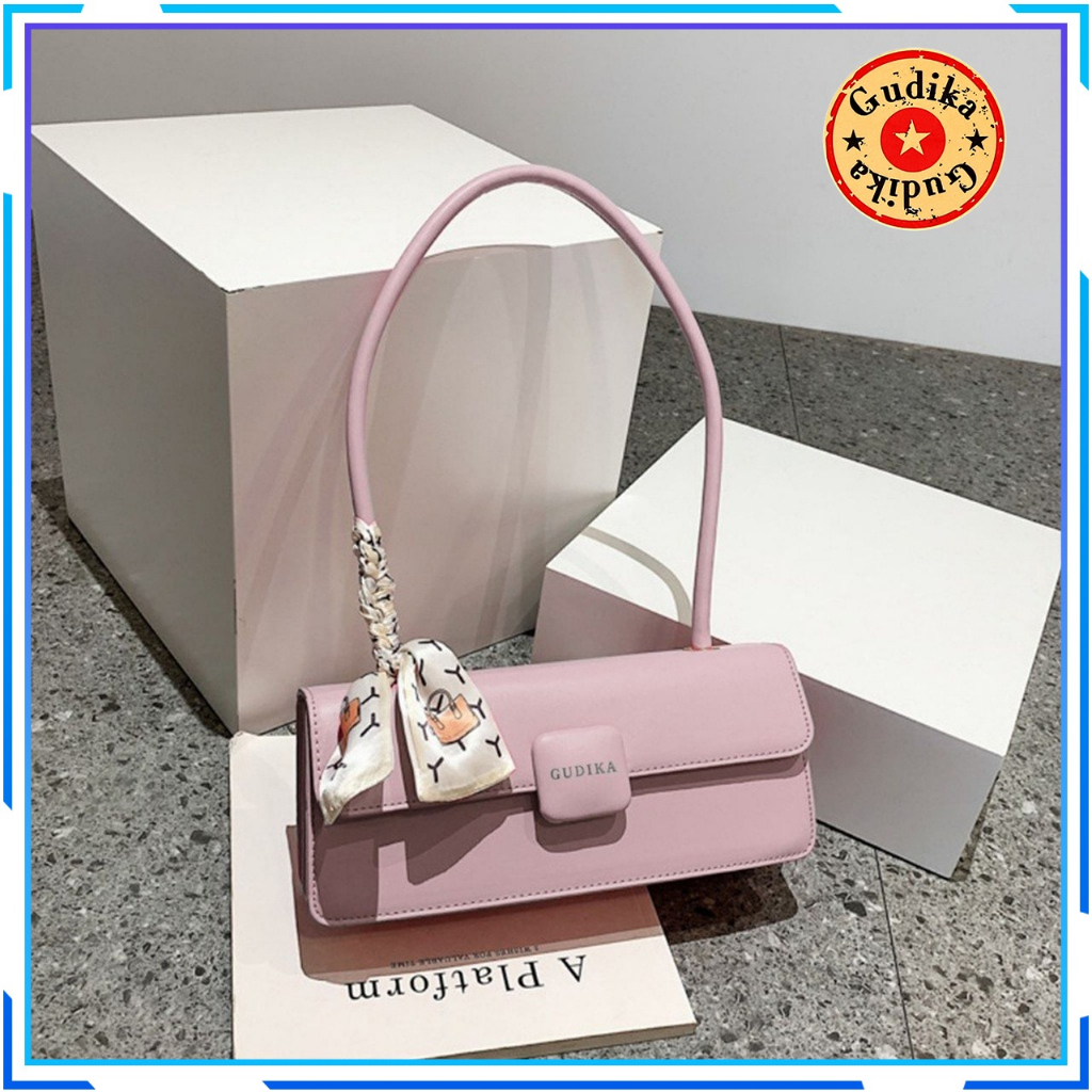 (BARU DATANG) Tas Import Gudika Elsa Wanita Kulit OOTD harian 302# Tas Selempang Kekinian Import Original Terbaru - sling bag - shoulder bag - tas bahu - tas kulit - tas batam - tas pesta kondangan