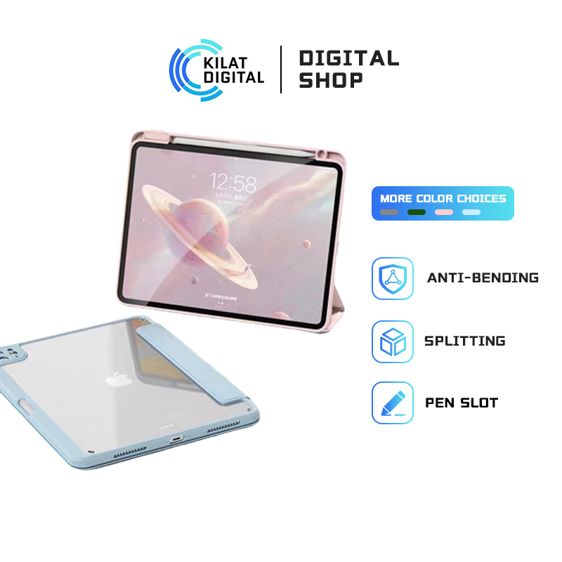 iPad Transparent Case Shockproof Pencil Holder for iPad Mini 6 8.3&quot; / 5th-6th Gen 9.7&quot; / 7th-9th Gen 10.2&quot; / 10th Gen 10.9&quot; / Air 4,5 10.9&quot; / Pro 2018-2022 11/pro 12.9&quot;