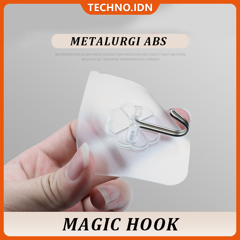 Transparan Patch Hook Gantungan Multifungsi Magic Hook Hanger Hiasan Dinding
