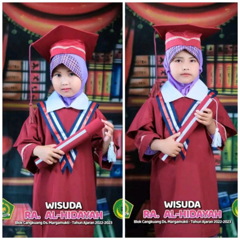 Toga Wisuda/Premium Hight Twis/Full Set/TK-PAUD