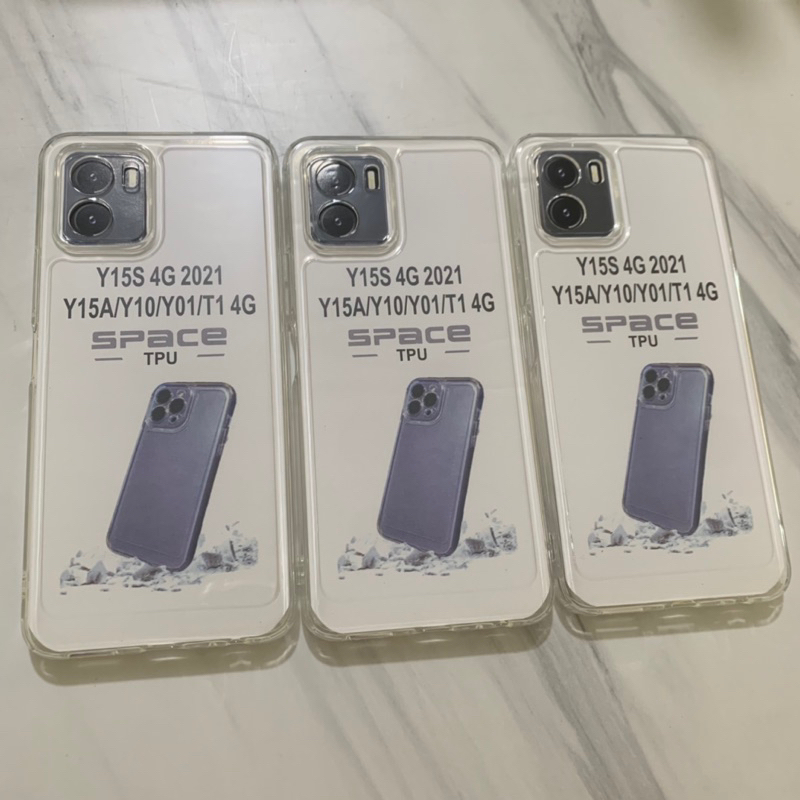 Softcase Vivo Y15S Y01 Vivo Y02 2023 Vivo Y16 Vivo Y11 Y12 Y15 Y17 - Case Clear Bening Space Tpu - UA