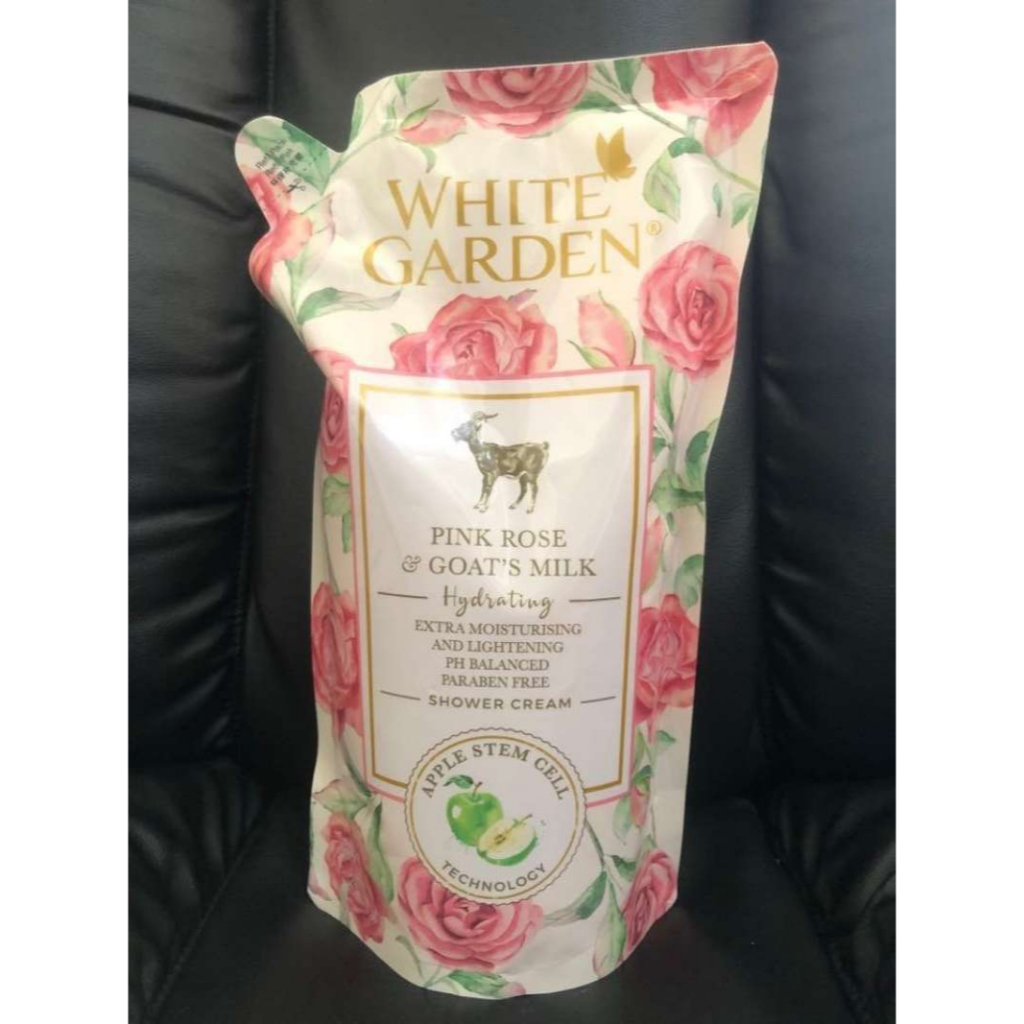 White Garden Pink Rose Refill / Sabun mandi cair Pink Rose 900ml