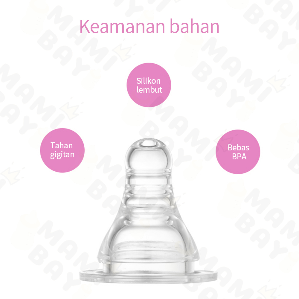 Mamibayi Dot bayi BPA free dot Silikon pengganti slim neck nipple dot