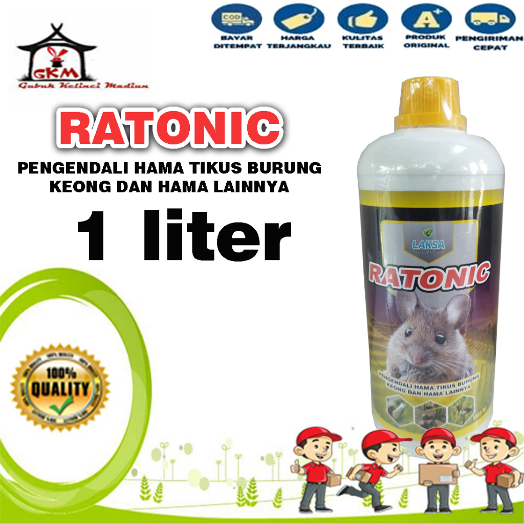 Pupuk Organik Cair RATONIC pengendali Hama Tanaman Padi 1 liter