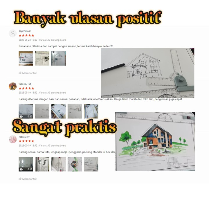 Alat gambar Tablet menggambar Meja Drawing Board A3 gambar arsitek Professional Drawing Board Penggaris gambar profesional Meja Gambar Arsitek Ujian arsitektur