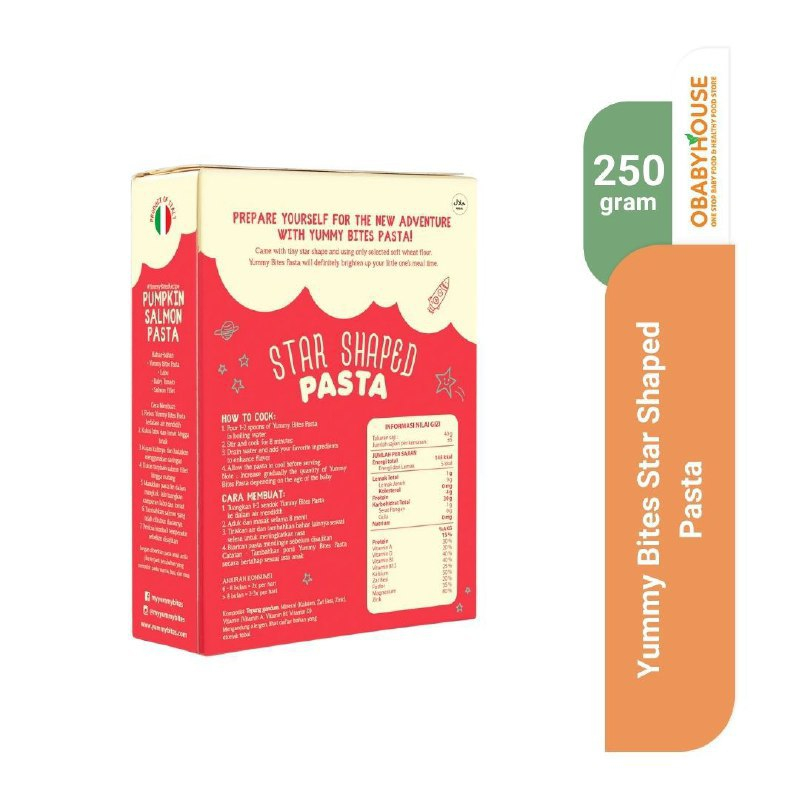 Yummy Bites Star Shaped Pasta 250 gr