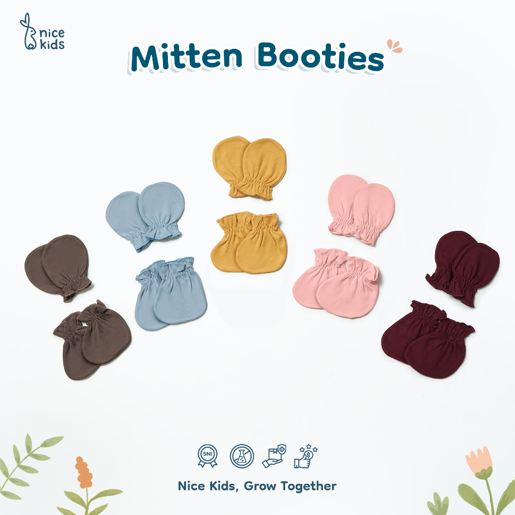 Nice Kids - Mitten Booties (Sarung Tangan &amp; Kaos Kaki Bayi)