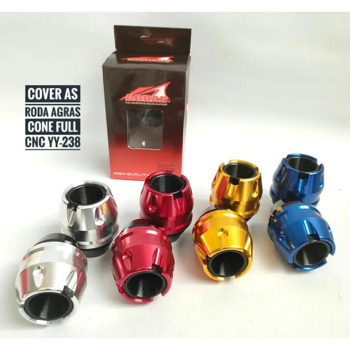 COVER TUTUP AS RODA MODEL CONE FULL ALMINI CNC AGRAS UNIVERSAL SEMUA MOTOR