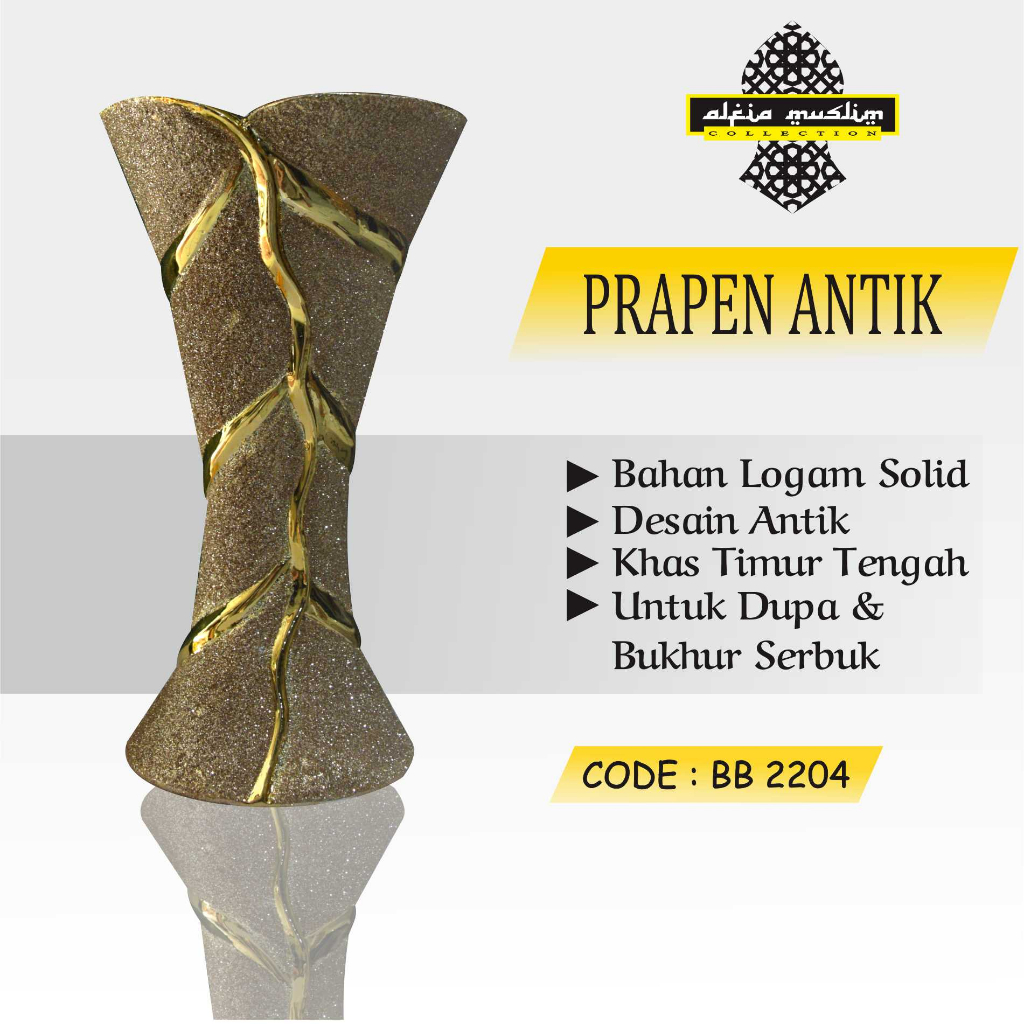 Prapen Mabhara Antik/Prapen Emas/Tempat Buhur Jumbo Antik Elegant/Tempat pembakaran bukhur / INCENSE BURNER