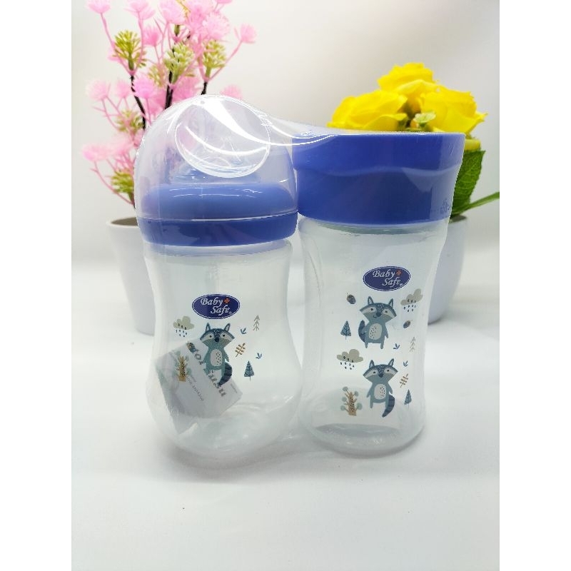 Botol Susu Baby Safe Wide Neck+ Botol Container Multi Fungsi/Botol Twin Baby Safe 250 Ml WNC3