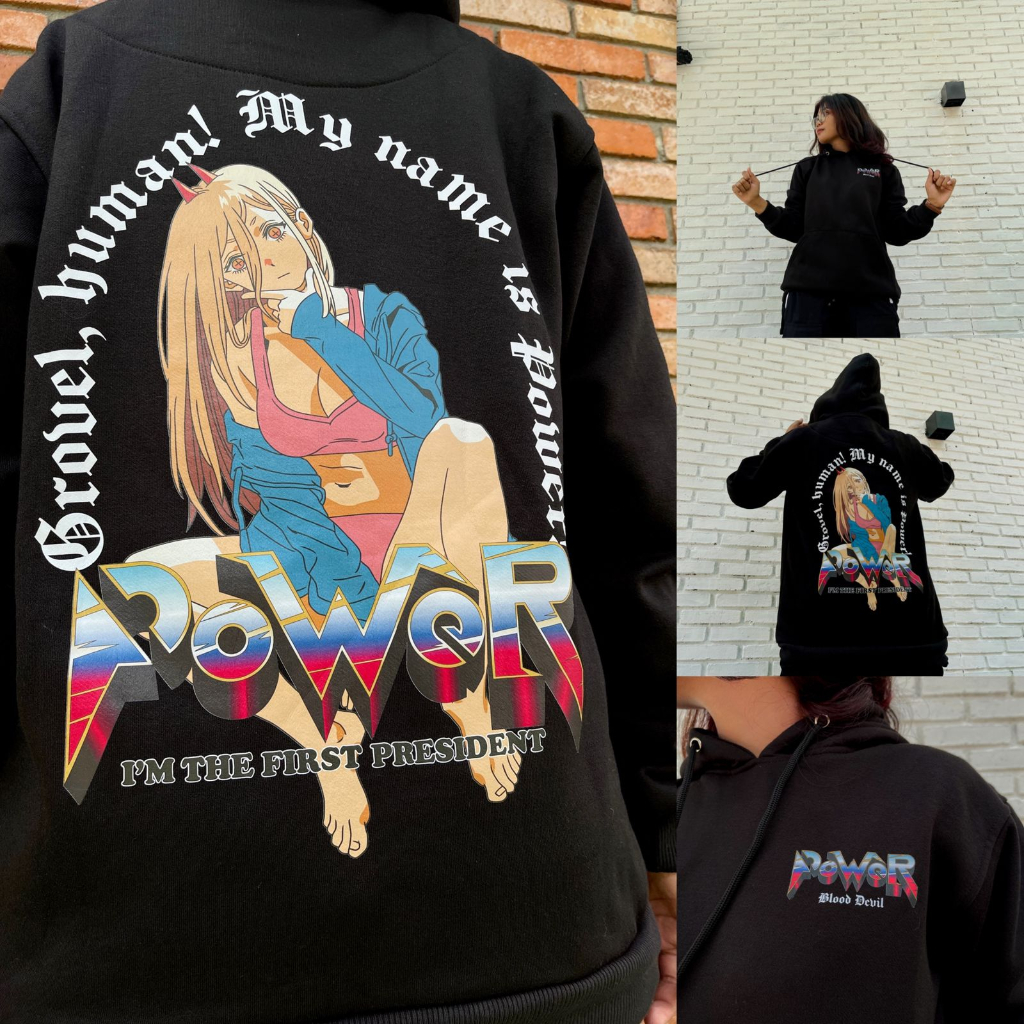 Hoodie Kawaii Power the Blood Devil Anime Manga Chainsaw Man Premium Unisex