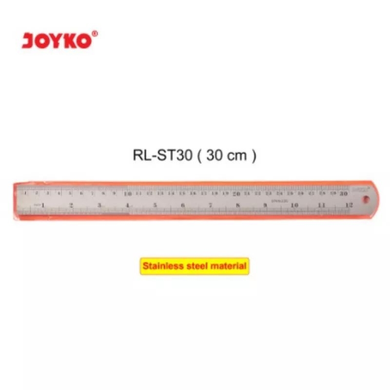 

Penggaris Besi 30 cm / Penggaris Baja / Stainless Steel Ruler Joyko RL-ST30 | 30 CM