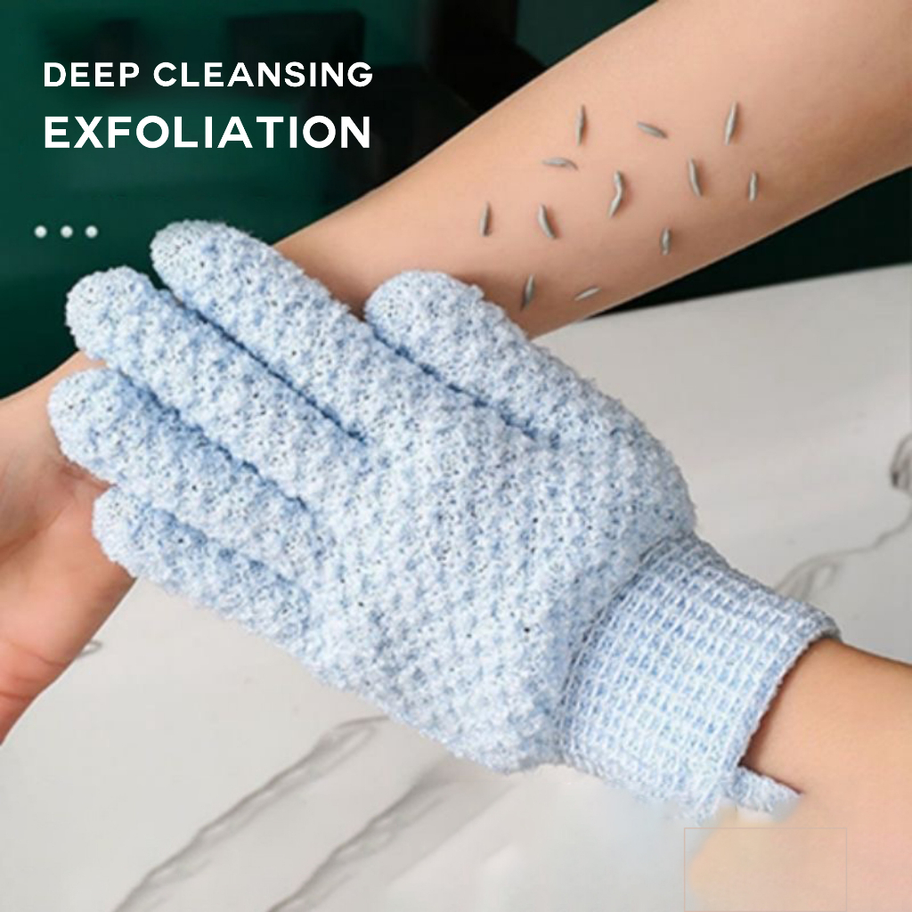 Sarung tangan Mandi scruber Sarung Tangan Bath Glove Exfoliating Bath scrub Gloves Sponge Spons