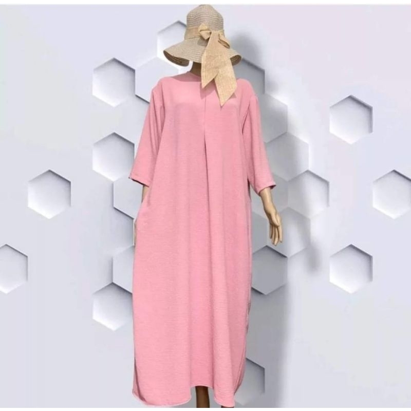 BONITA DRESS / DRESS CRINKLE OVERSIZE / GAMIS CRINKLE POLOS / LONG DRESS PREMIUM