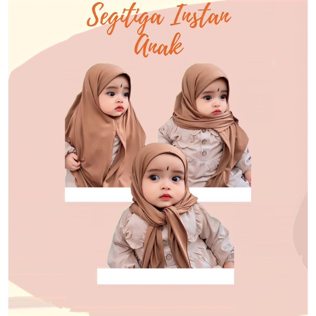 HIJAB JILBAB KERUDUNG ANAK SEGITIGA INSTAN JERSEY