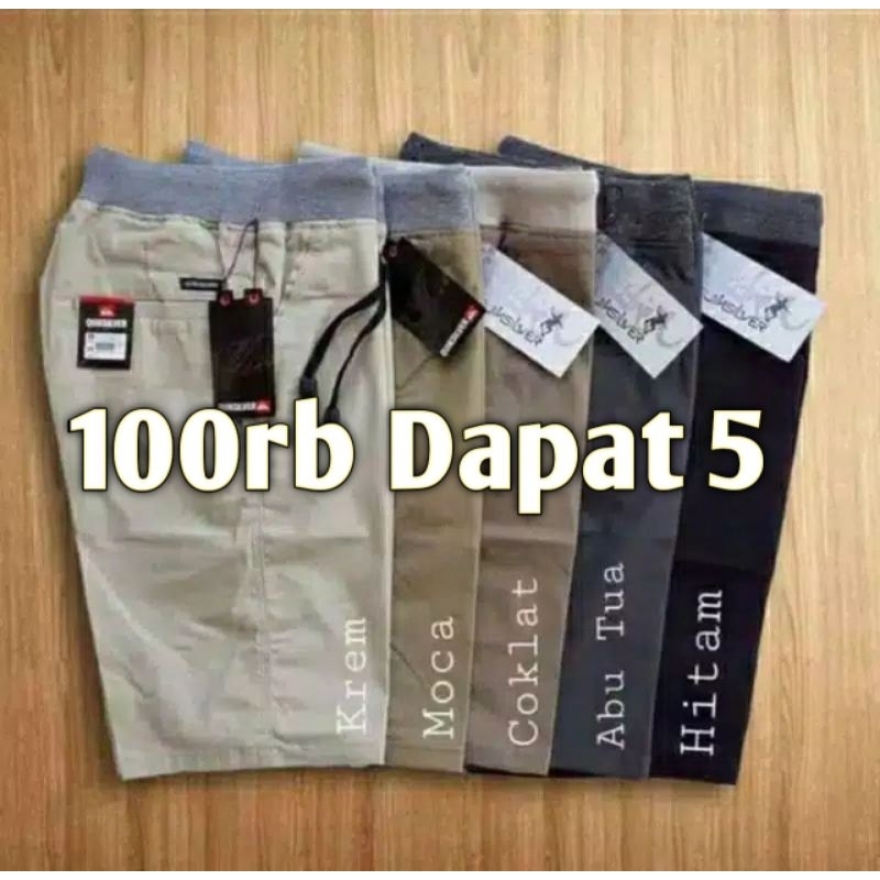 100Rb DAPAT 5 CELANA CHINOS CHINO PENDEK PRIA DEWASA JUMBO MURAH