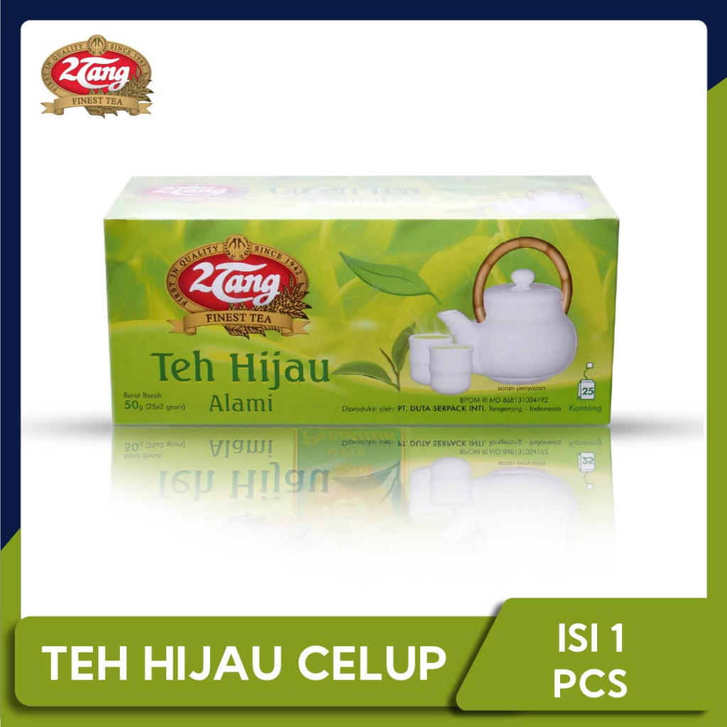 

2Tang Green Tea Natural 50gr [1Box @25 Kantong/ 2 gr]