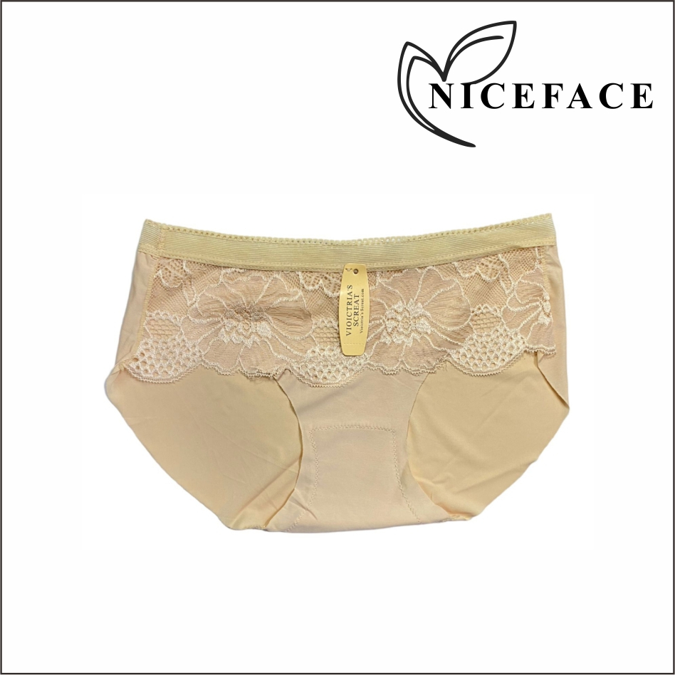 NICEFACE - Cd Celana Dalam Wanita Seamless Motif Bahan Satin Bunga Kolor seamles Bunga Sexy