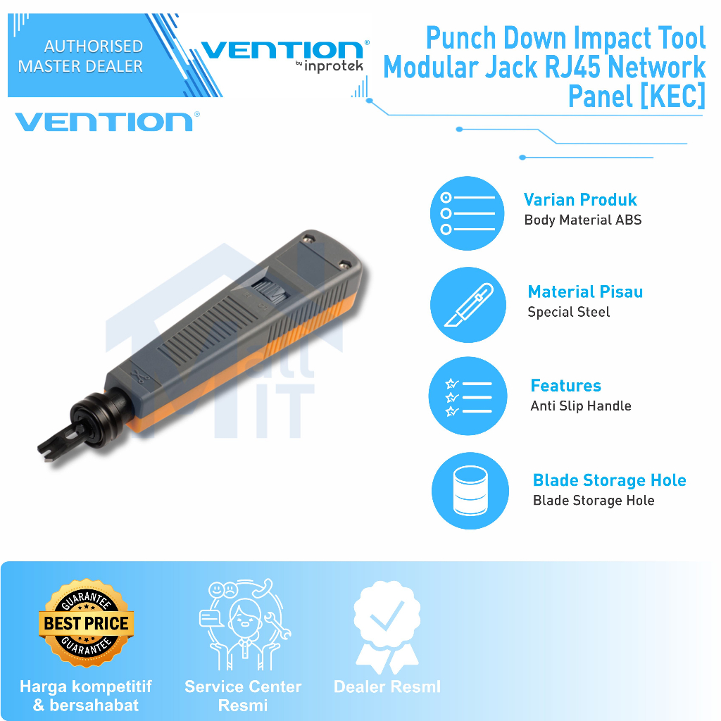 Vention Punch Down Impact Tool Modular Jack RJ45 Network Panel KEC